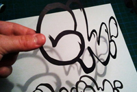 Graffiti Throwups cut outs